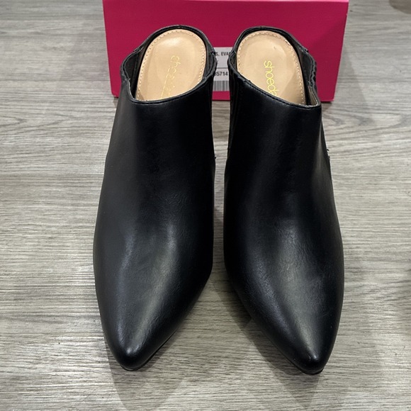 Shoe Dazzle Black Evangeline Slip On Stiletto Pumps | Size 10 In Box - Picture 2 of 8